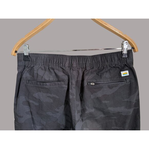 Vuori Mens Black Camo Jogger Pants Medium Cotton Blend Elastic Waist Drawstring - Picture 5 of 9
